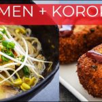 VEGAN RAMEN RECIPE + CHILI KOROKKE (CROQUETTE) JAPANESE TANMEN NOODLES (野菜ラーメンレシピ) (コロッケ)