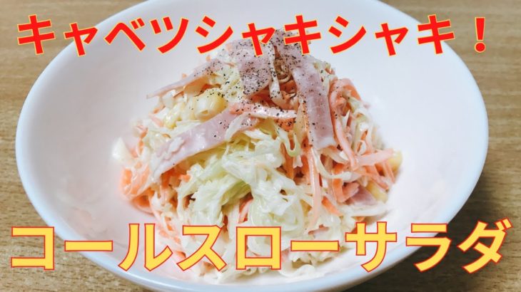 【簡単レシピ】野菜がシャキシャキ！お手軽 コールスローサラダの作り方 レシピ