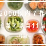 【家計お助けレシピ後編】野菜メインの副菜【６品】
