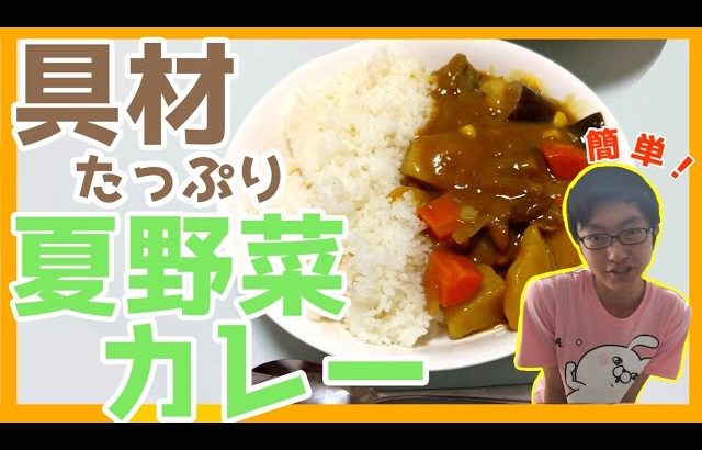 【簡単レシピ】具材たっぷり夏野菜カレー作り！