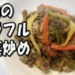 牛肉のカラフル野菜炒め【ズボラ飯】
