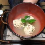 あじ つみれ汁-Horse mackerel surimi soup-Japanese food【江戸長火鉢　84杯目】