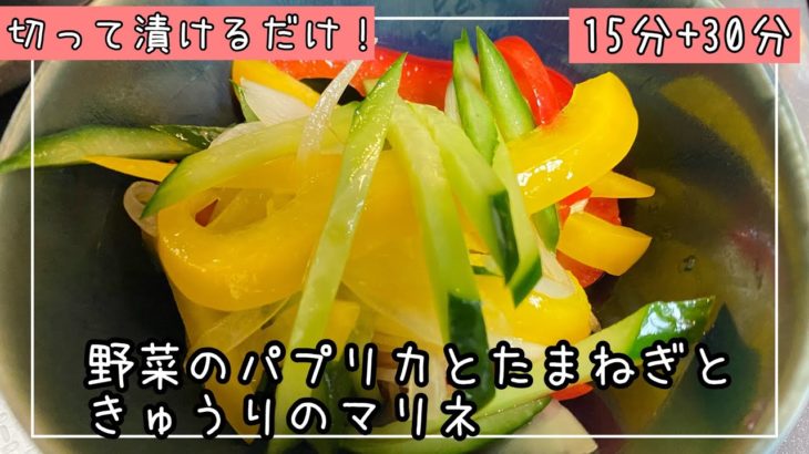 野菜のパプリカと玉ねぎときゅうりのマリネのレシピ！簡単で美味しい、見た目もカラフルで綺麗なサラダのレシピです。