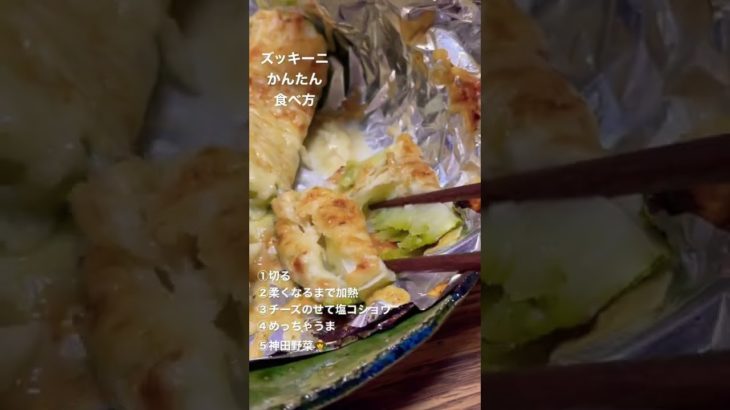 お父さんのずぼら飯＃ズッキーニ　簡単な神田野菜の食べ方シリーズその壱zucchini