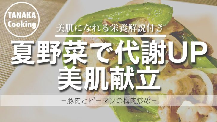 【美肌献立/夏野菜】ピーマンを使用した夏野菜野菜レシピ