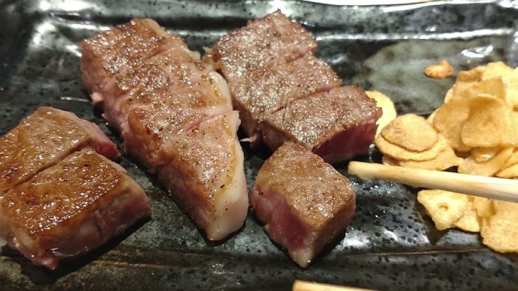 Wagyu beef a5 Teppanyaki in Japan【和牛鉄板焼き コーンスープ マグロ 帆立貝 野菜 ガーリックライス】