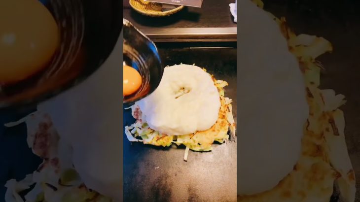 【Japanese food】お好み焼き/Okonomiyaki【鉄板焼き/Teppanyaki】