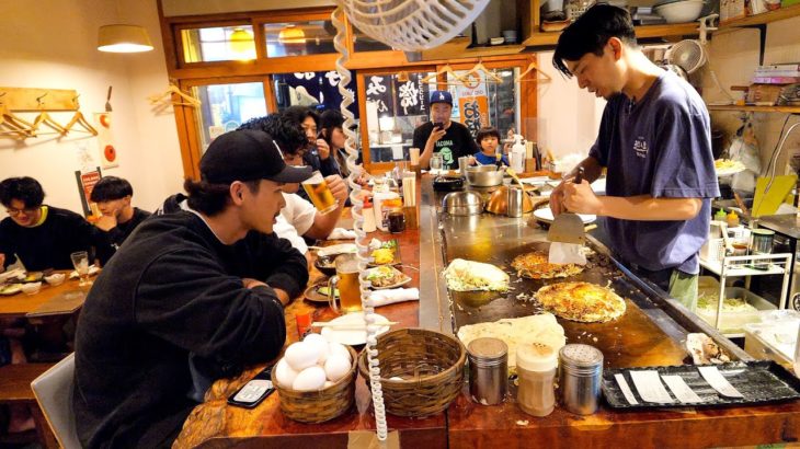 焼きそば！お好み焼き！イマドキ女子が働く鉄板焼き食堂の夜に密着丨Japanese street food – okonomiyaki