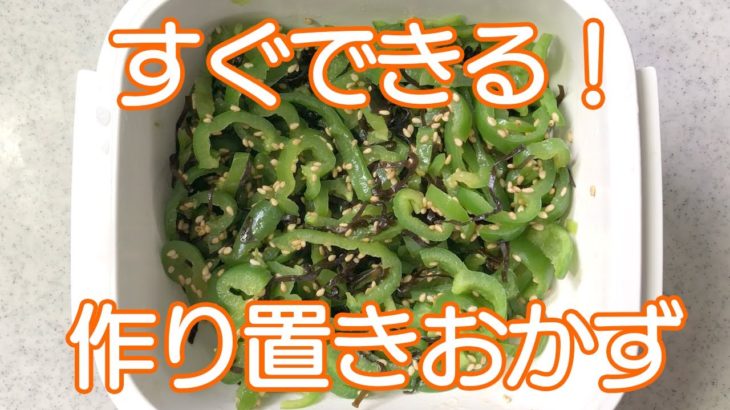 【作り置き】10分でできる！野菜の簡単レシピ！ピーマン4個で128円！お弁当のおかずにも