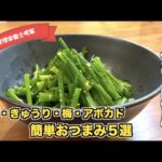 【5分時短レシピ】ねぎ・きゅうり・大葉・梅・みょうが・アボカド　野菜を使ったおつまみの作り方