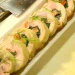オードブルやお節を飾るメインレシピ、鶏の野菜巻きの作り方　　How to make chicken vegetable roll