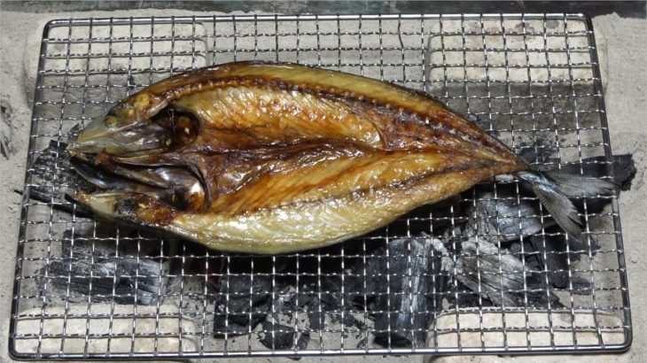 さばの開き-Dried mackerel-Japanese food【江戸長火鉢　123杯目】