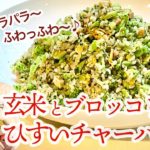 【ヘルシー炒飯】玄米とブロッコリーでふんわり仕上げ／野菜たっぷりレシピ／ Fluffy Broccoli Fried Rice
