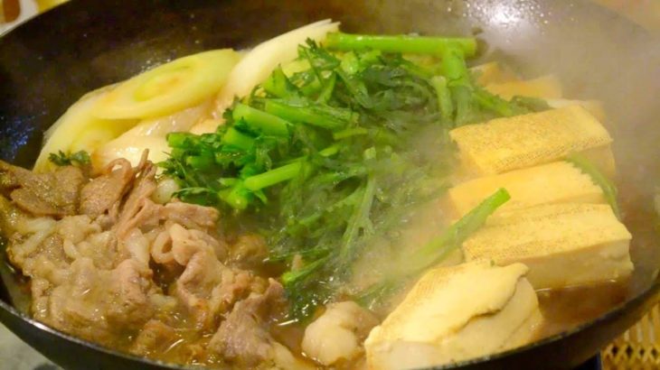 赤毛和牛のすき焼きの作り方　　How to cook Sukiyaki