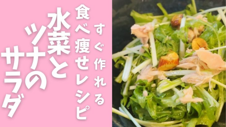【ずぼら瞬食ダイエット】手軽に作れる一品！水菜とツナのサラダ　#Shorts