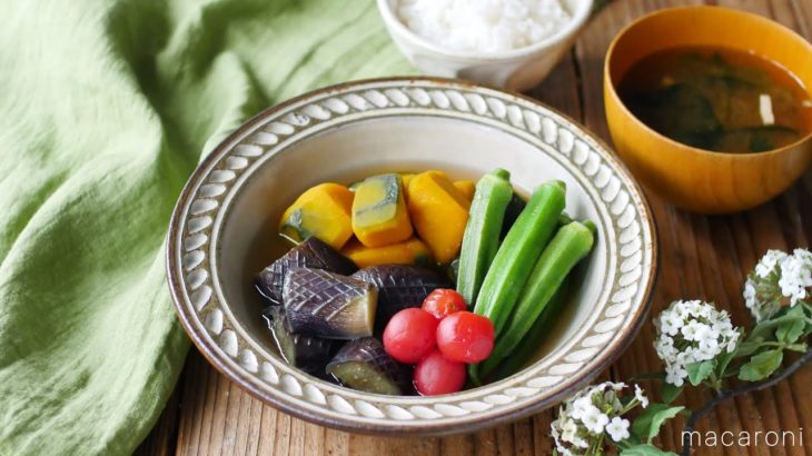 和食の基本。夏野菜の炊き合わせ