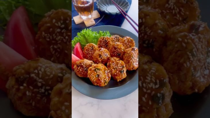 《簡単レシピ》包丁もまな板も使わずに作る【えのき入り豆腐つくね】ダイエット中にもピッタリなおかず♪ワンパンで作れて洗いもの削減