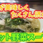 【簡単】お湯を注いでできあがり！カット野菜スープ作ってみました！【野菜】