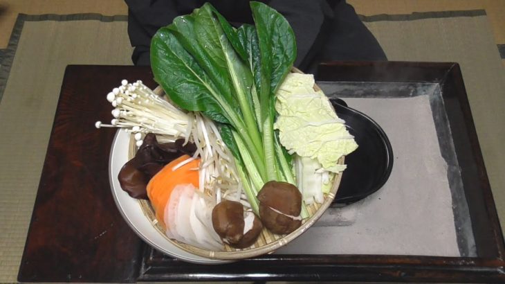 ゴマダレと温野菜-Sesame paste and Warm vegetables-Japanese food【江戸長火鉢　81杯目】