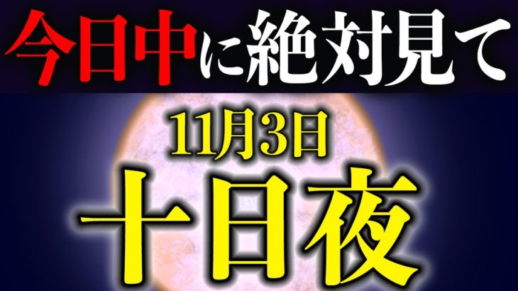 【11月3日 十日夜】来年の豊かさとなって奇跡が起きる”超重要日”！必ずコレやって！【金運】
