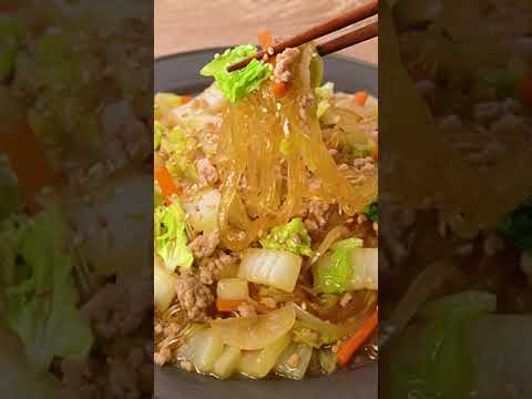 【フライパン1つで】白菜チャプチェの作り方 #Shorts