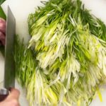 ねぎそば 　soft green leek with fried noodle.