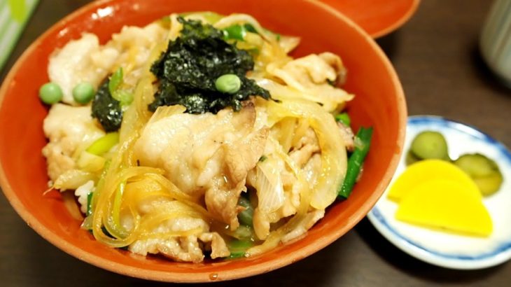 丼物が旨いと評判の有名そば屋の『肉丼』を食べた！【清見そば本店】柔らか豚肉が抜群に旨かった！静岡・静岡市