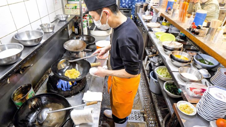 京都）熟練の中華鍋さばき！家族で営む老舗町中華の朝の仕込みに密着丨Egg Fried Rice – Wok Skills in Japan