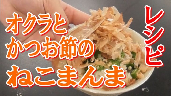 オクラが乗ったさっぱりねこまんまのレシピ