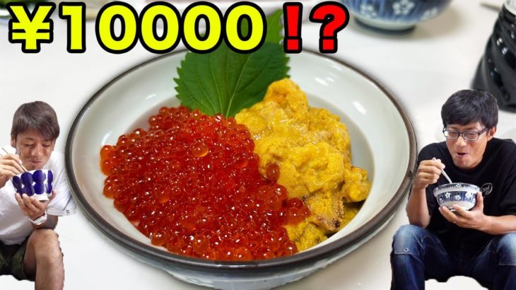 お中元でもらったウニで超高級なうにいくら丼を作ってみた！