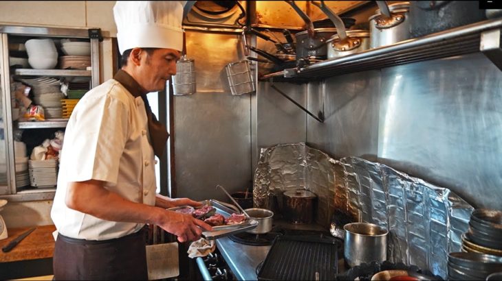 【コスパ最強】鉄板で焼き上げるビフテキ丼・ランチの名店シェ・ノブ Exquisite steak bowl