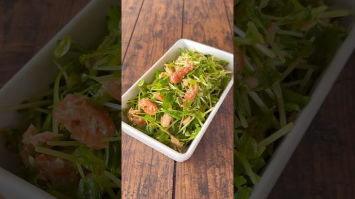 豆苗えぐみが気になる方‼️本文読んでいただけたら嬉しいです😊豆苗のツナと梅干しの和物