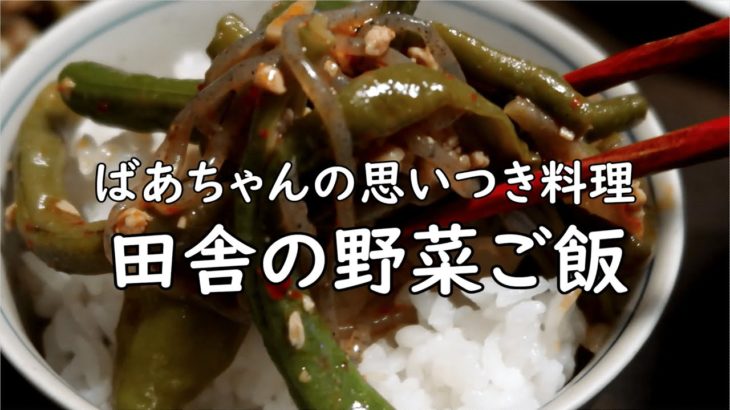 【田舎暮らし】おばちゃんの思いつき料理。採れたて野菜で素朴な夜ごはん