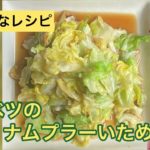 【ひらがなレシピ】エドと タイ料理(りょうり) #37 キャベツの ナムプラーいため