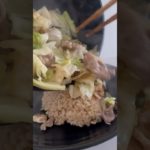 塩のみで減量飯作った【玄米ごはん】#朝食#野菜炒め #オムライス #オムライス兄さん #オム兄 #手料理