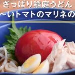 さっぱり稲庭うどん　甘～いトマトのマリネのせ