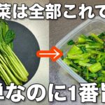 【小松菜でコレ絶対やって！】簡単5分一度食べたらやめられない小松菜の簡単作り置きレシピ