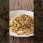 またあのタレ使っちゃいます🫣ひき肉とキャベツの焼き肉のタレ炒め